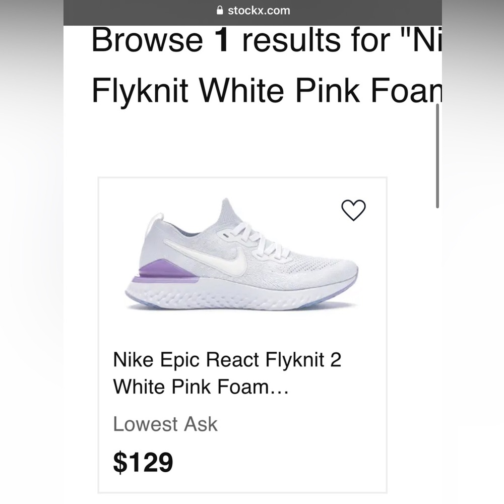 Nike Epic React Flyknit White Pink Foam BQ8927-101 - Picture 4 of 15
